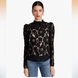 Bloomingdale’s WAYF Black Lace Women's Top